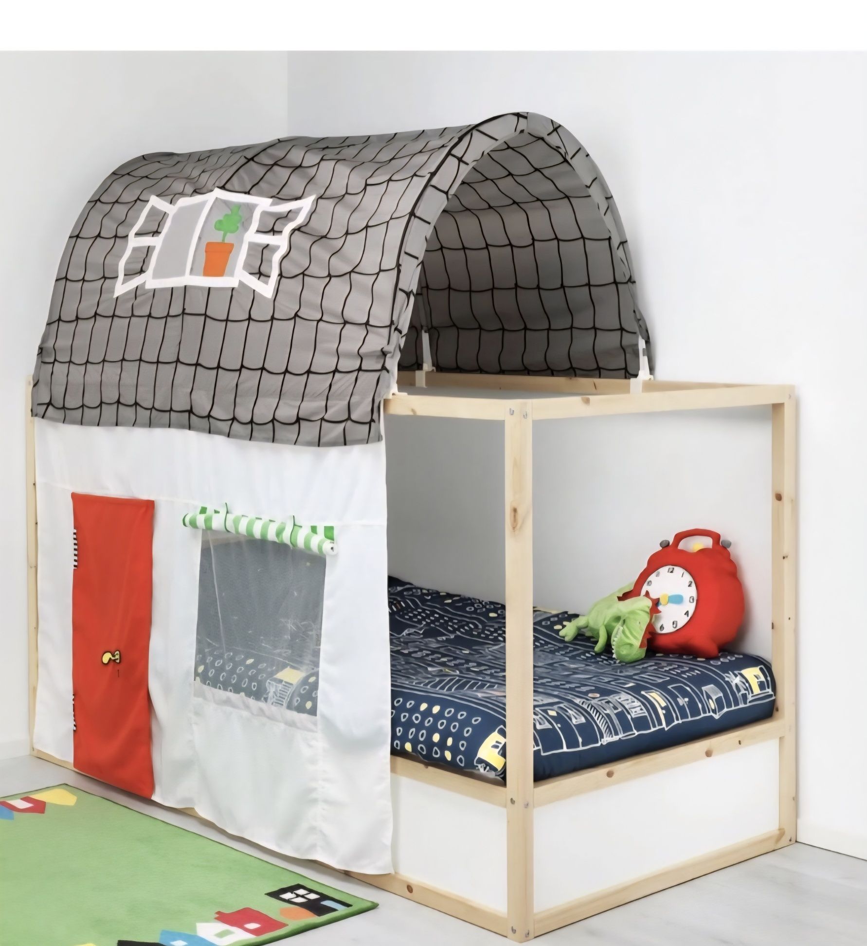 Łóżko Kura Ikea  z baldachimem