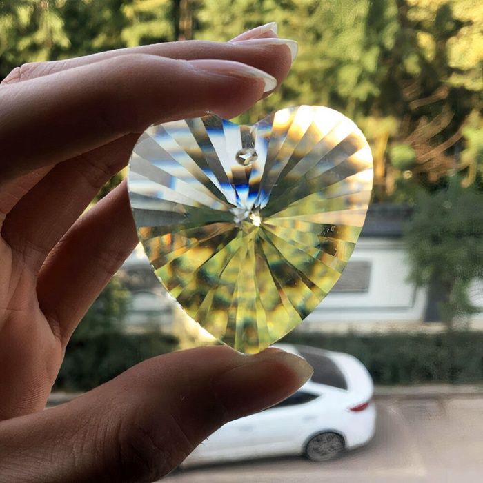 Сердцеподобная высококачественная стеклянная оптическая призма 45 мм