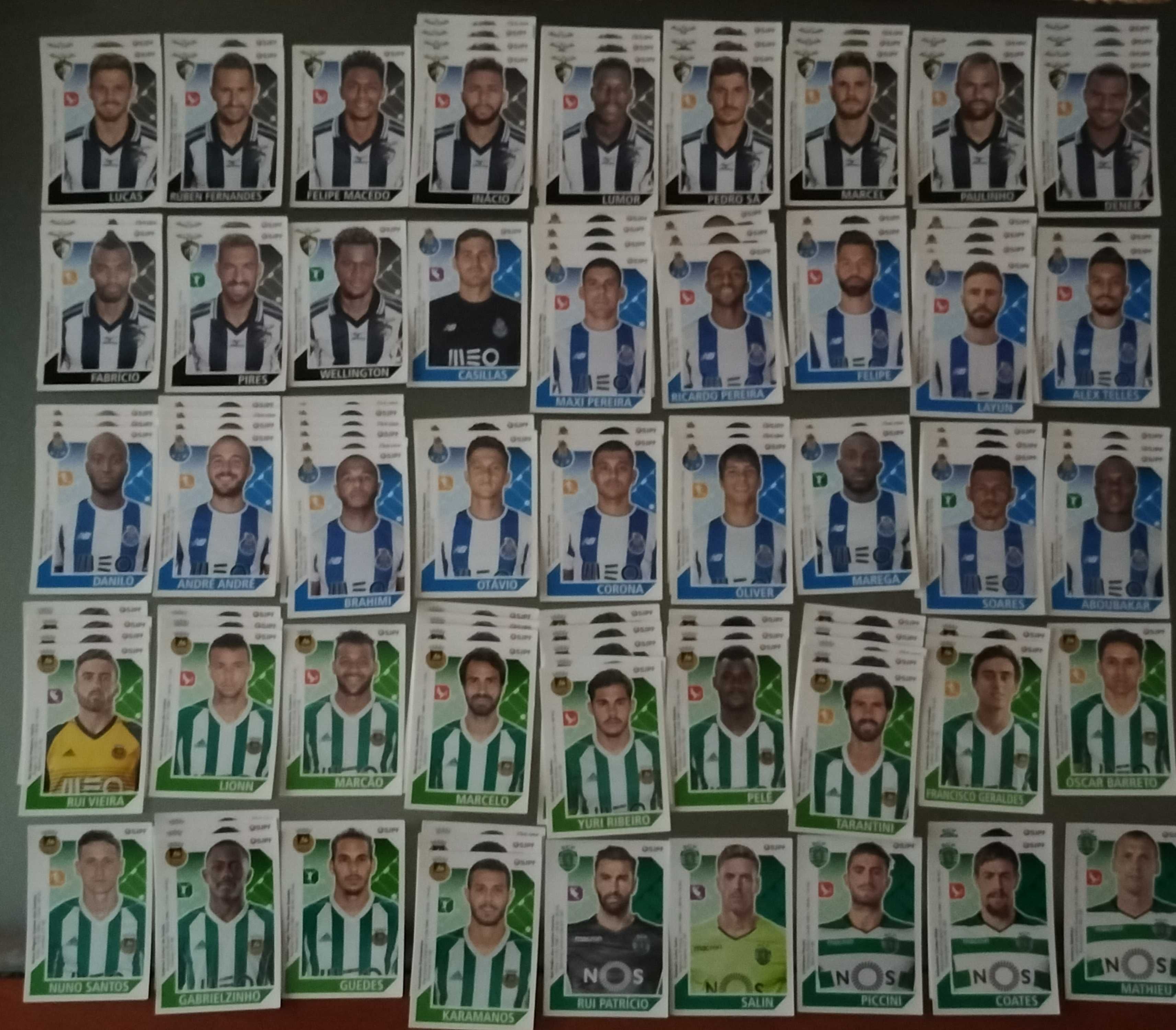 Lote de Cromos "Futebol 2017/2018" (lista na última foto)