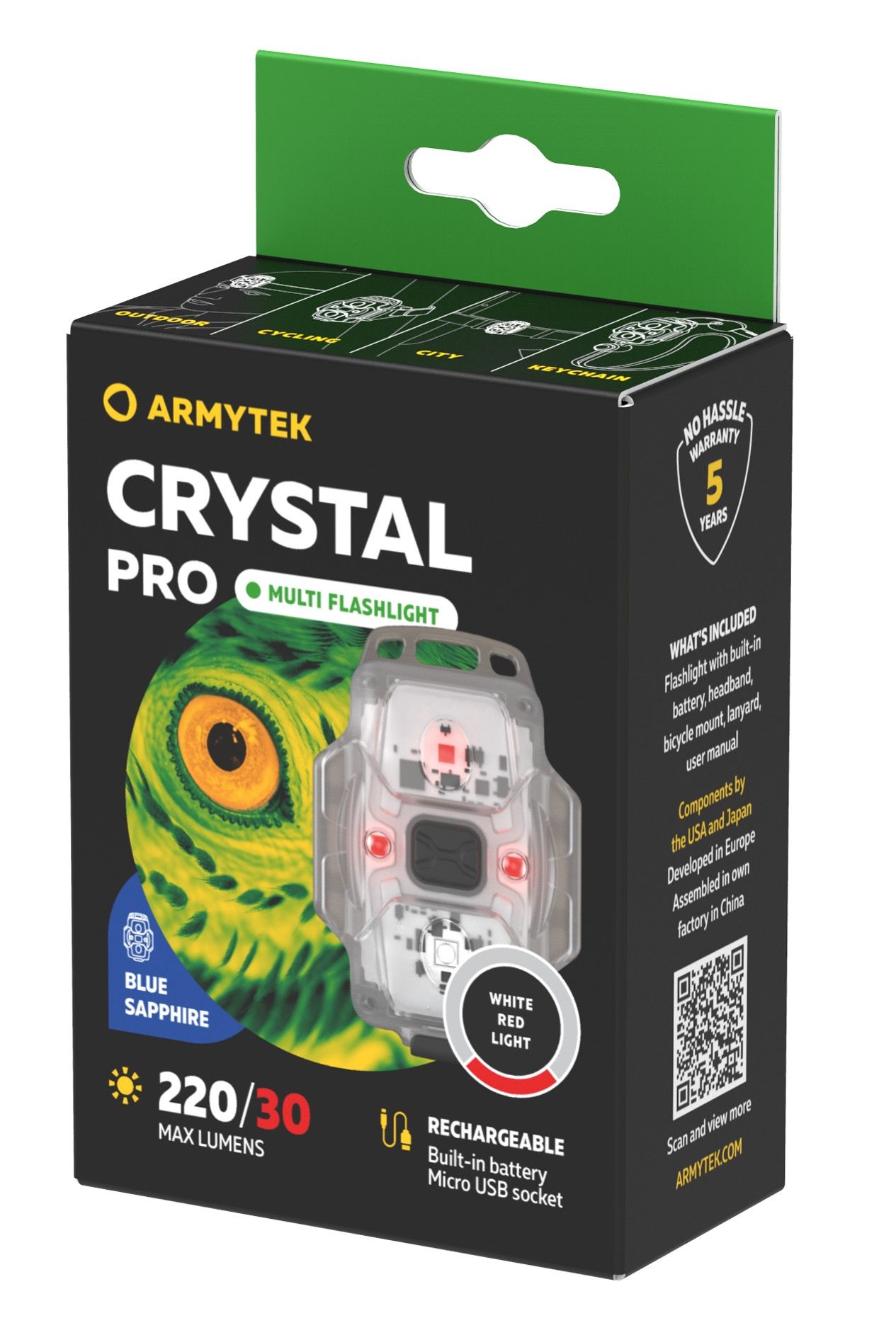 Latarka Armytek CRYSTAL PRO WR - niebieska