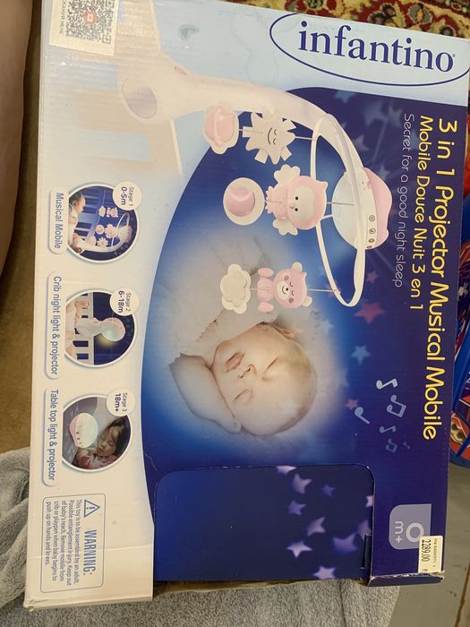 Детский мобиль розового цвета б/у