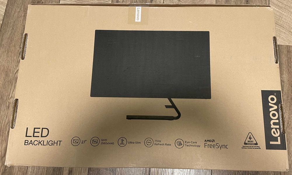Monitor Lenovo Q27q-10 27 cali QHD 1440p 75Hz flat panel
