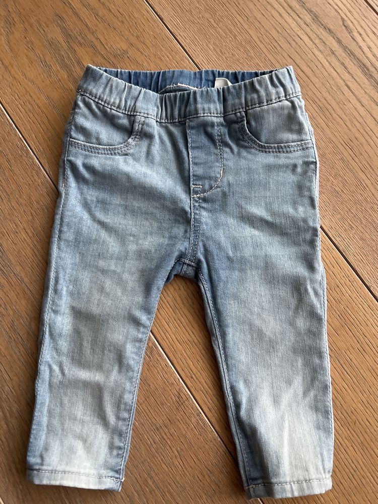 Legginsy getry jeansowe dżinsowe r. 68 H&M niebieskie
