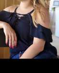 Top Guess Azul Marinho
