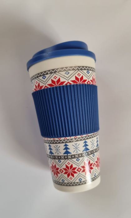 Kubek termiczny na kawę zimowy ok 250ml