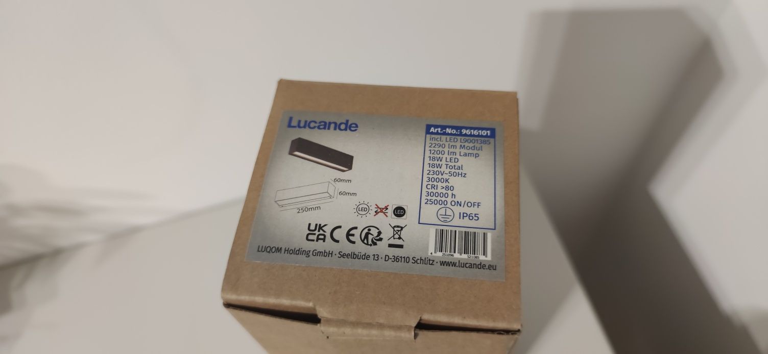 Kinkiet zewnętrzny LED TILDE Lucande nowy