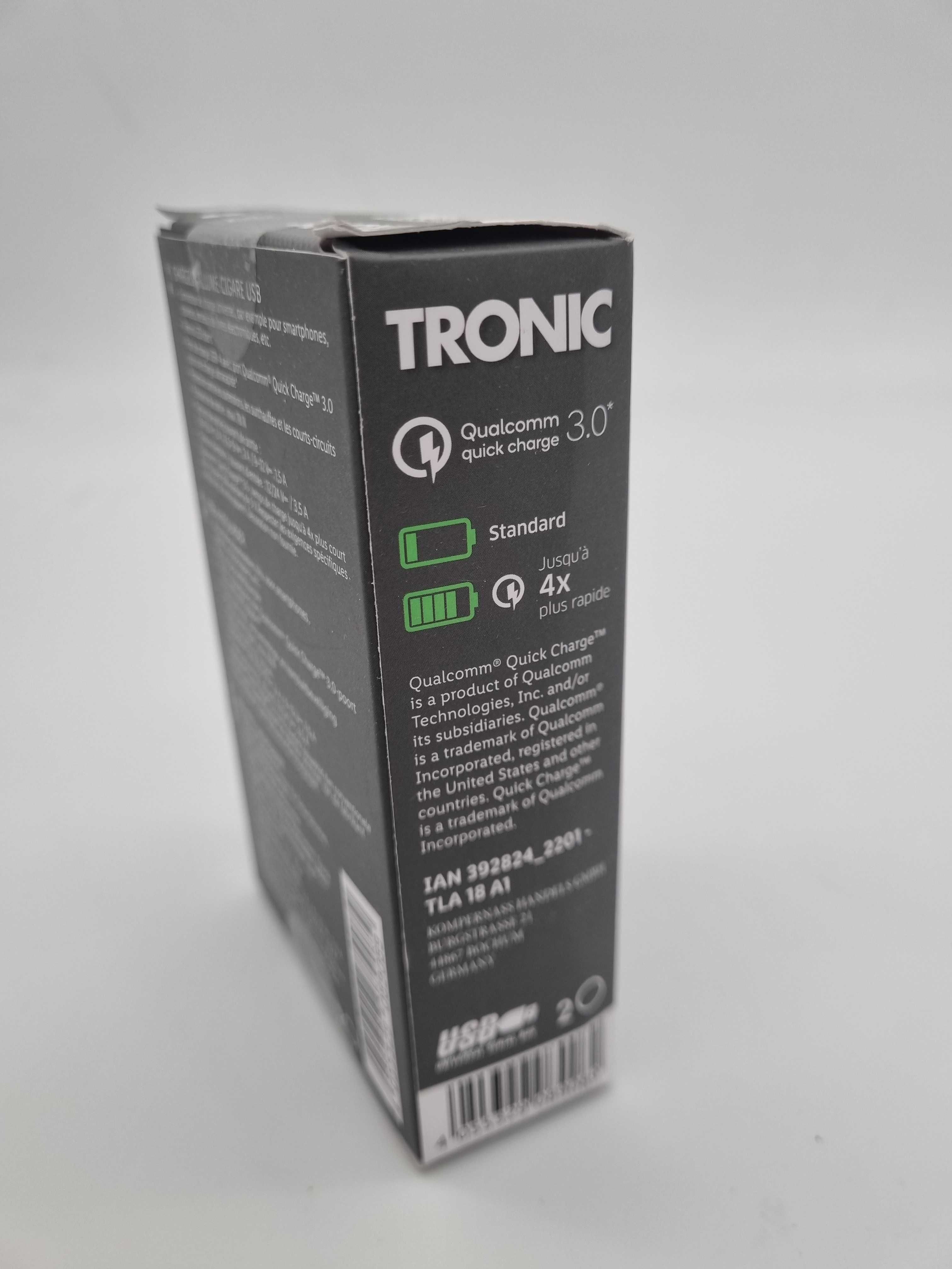 Ładowarka samochodowa TRONIC TLA 18 A1 18W jak nowa!
