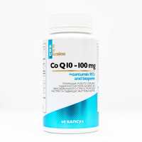 Коензим Q10 з куркуміном Coq10 with curcumin 95% and bioperine, 100mg