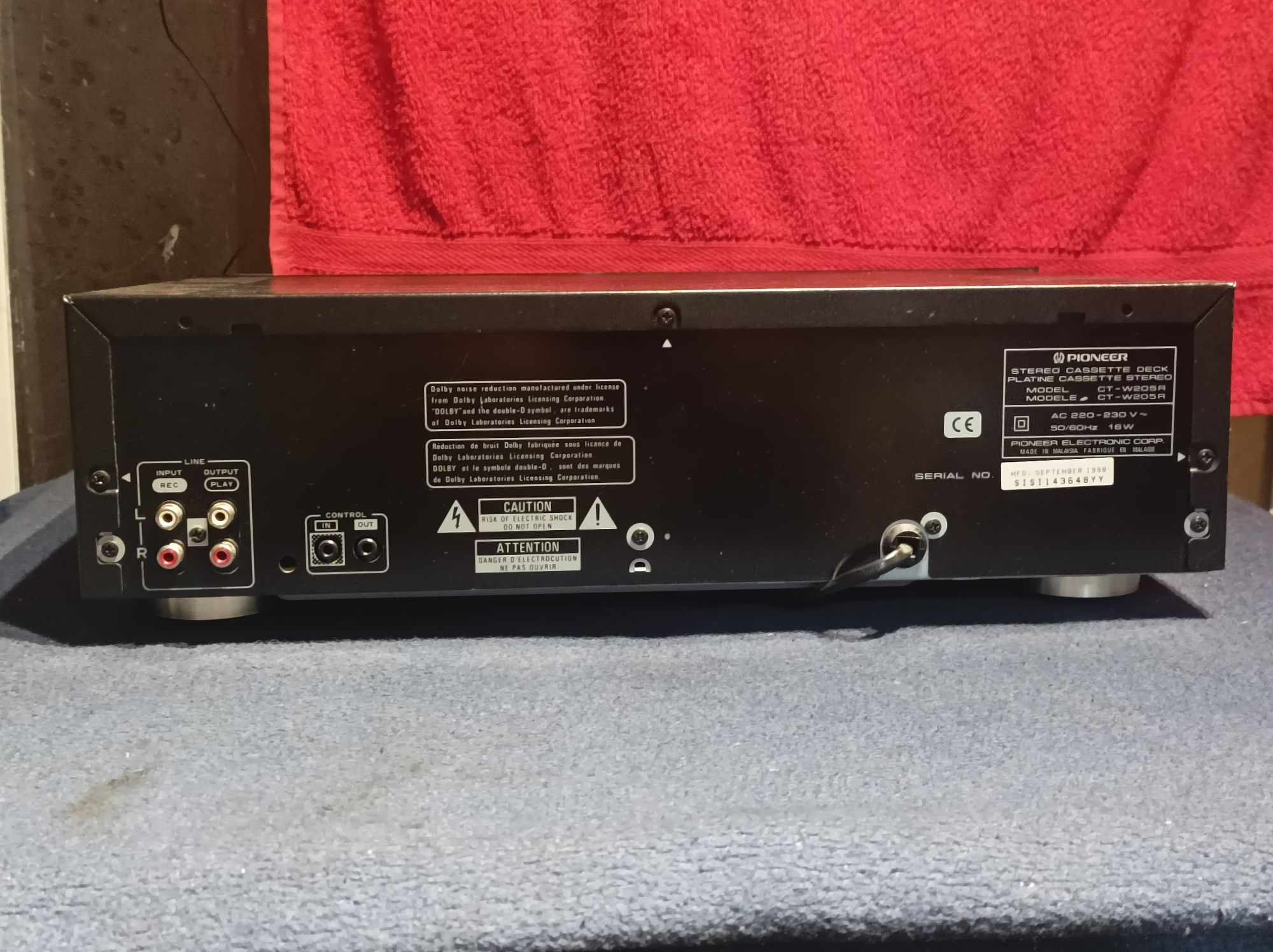 Magnetofon/Deck Pioneer mod.CT-W205R. Tanio!