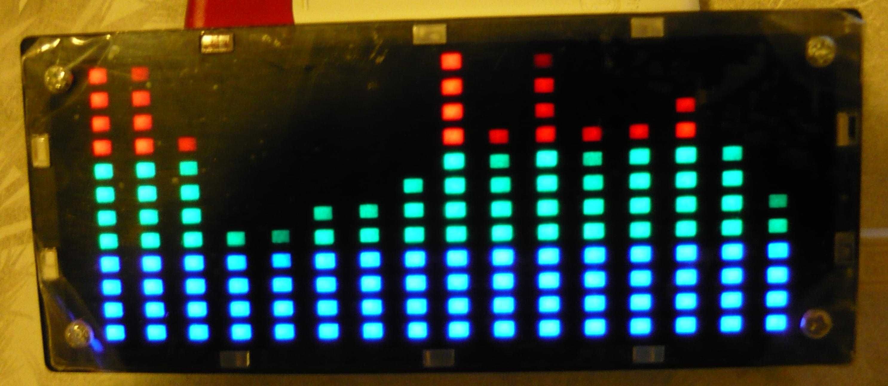 192 LED Analizator wskaźnik 8 Trybów audio spectrum widmo korektor