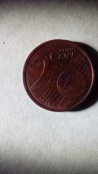 Moneta 2 euro centy z Irlandii.