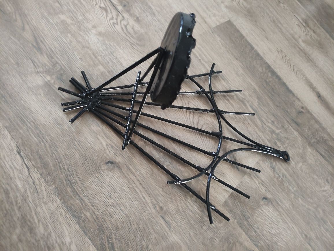 Kwietnik czarny, vintage, prl