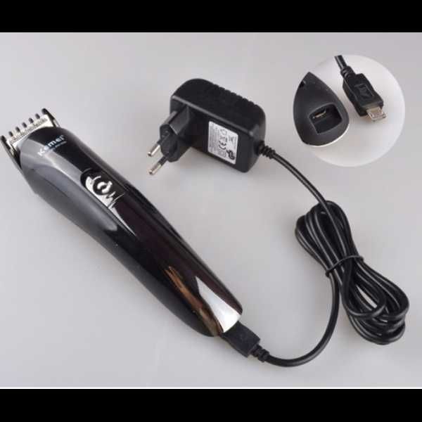 Машинка для стрижки волосся Kemei KM-600 акумуляторна з підставкою