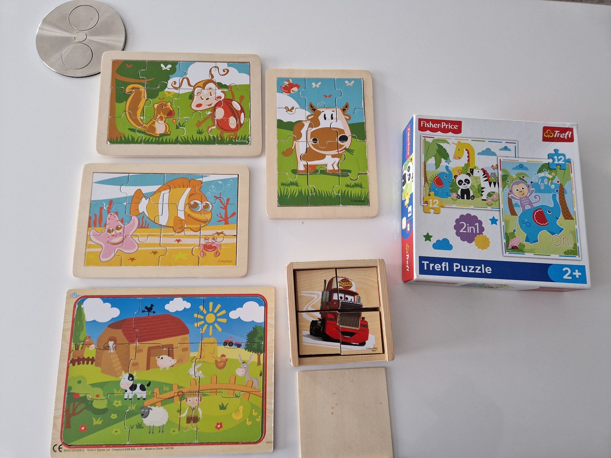 Puzzle drewniane, Auta, Trefl Fisher Price