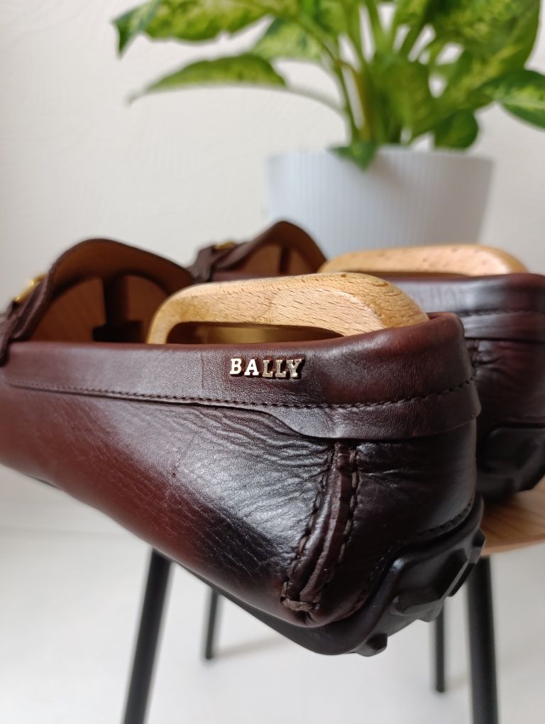 Мужские кожаные итальянские мокасины bally dravil mens slip-on driver