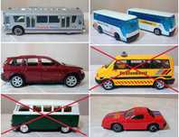 Модельки машин / Volkswagen, Volvo / Welly - Pontiac Fiero и автобусы