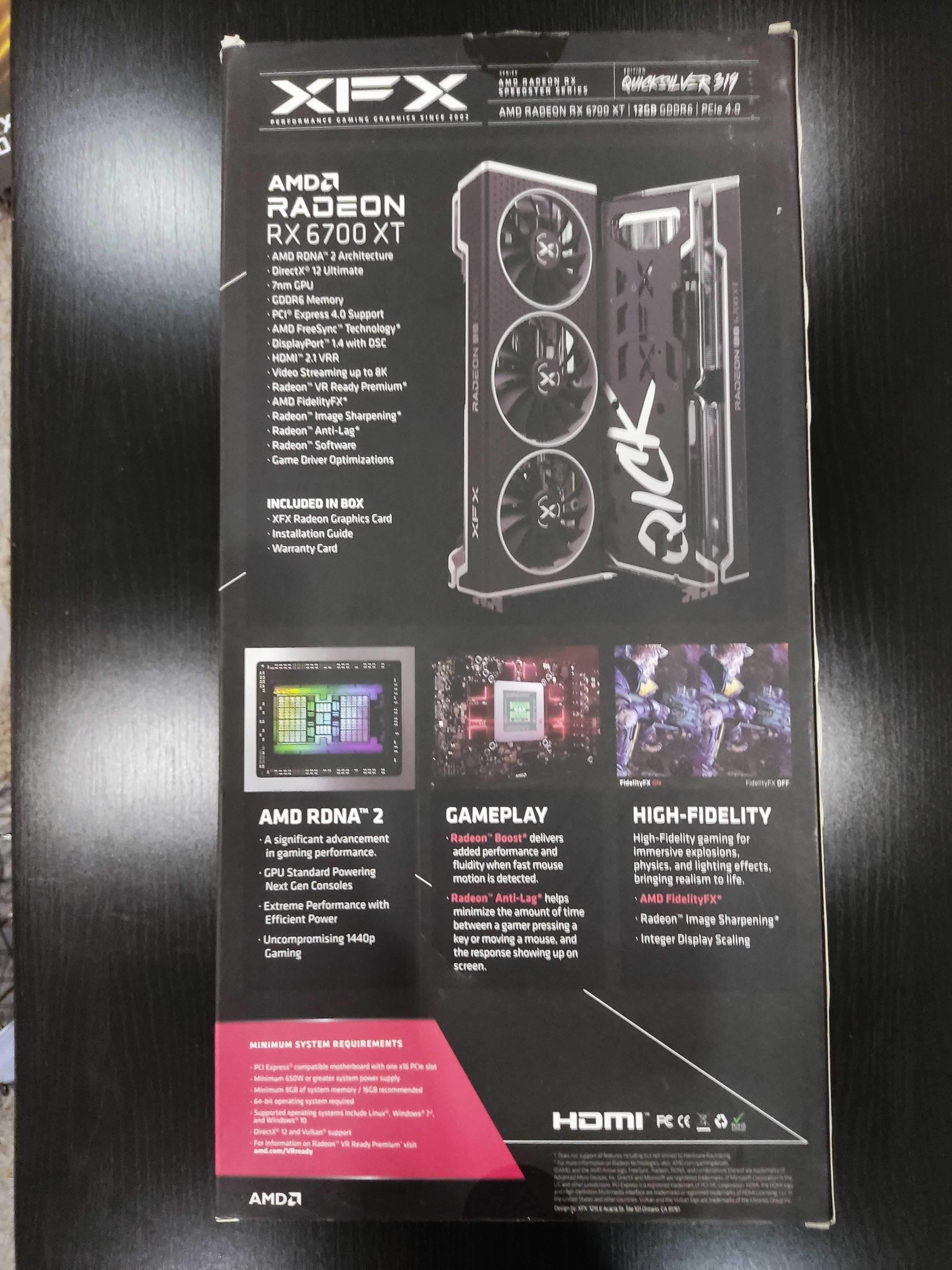 QICK 319 AMD Radeon RX 6700 XT BLACK 12GB