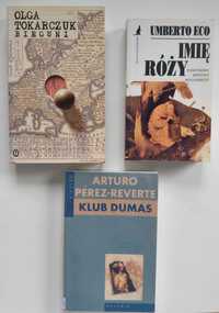 "Imię Róży", "Bieguni" "Klub Dumas" - 3 książki w cenie jednej