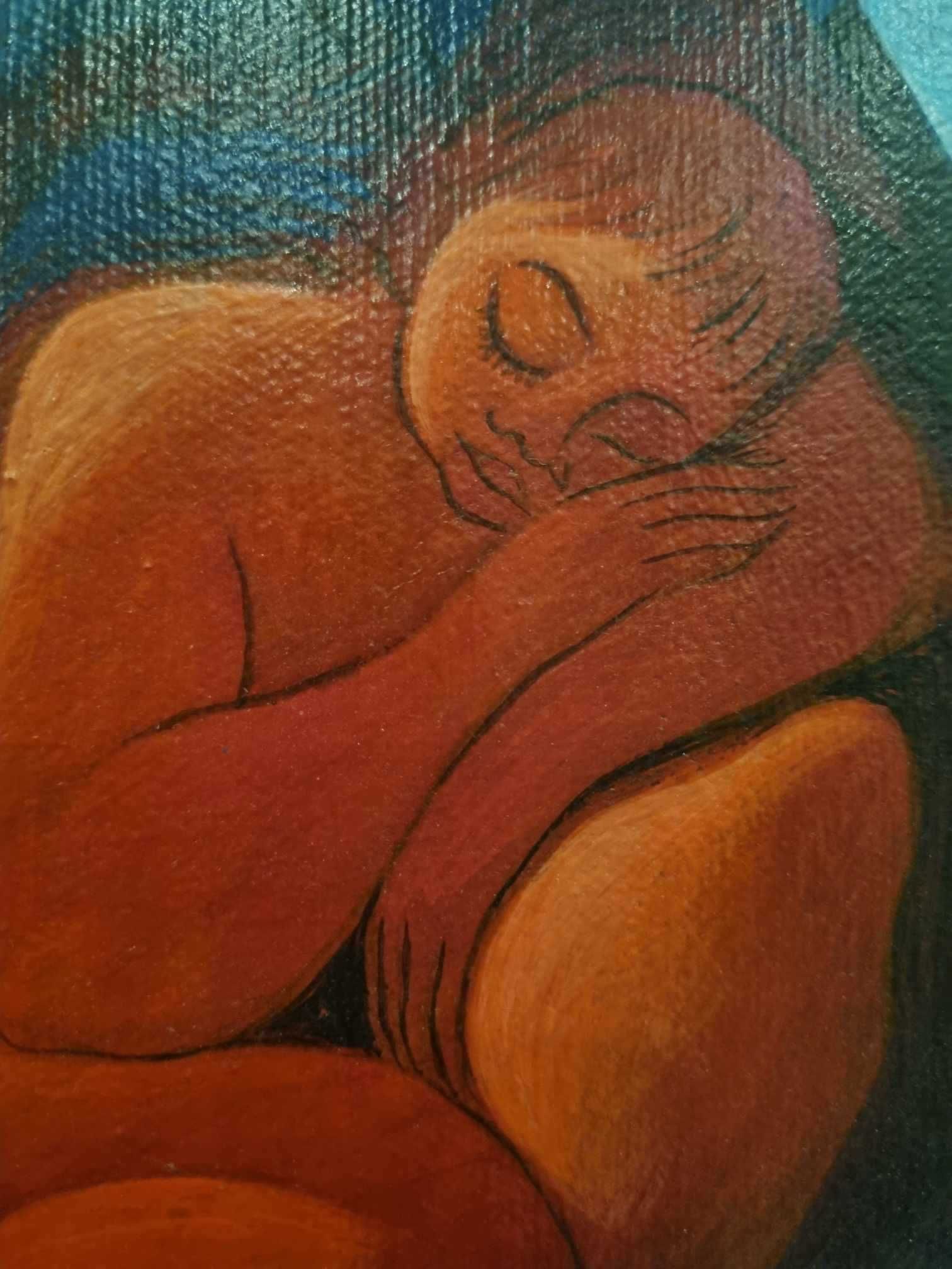 Obraz,olej na płótnie Hugues Mahoas Desert Lover,2007 r.