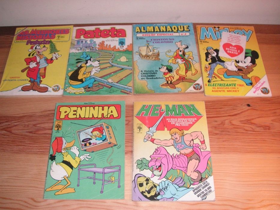 Banda Desenhada Anos 80/90 Pato Donald, Zé Carioca, Pantera Cor-de-Ros