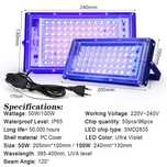 NOWY Reflektor LED Światło Halonowe UV 50W
