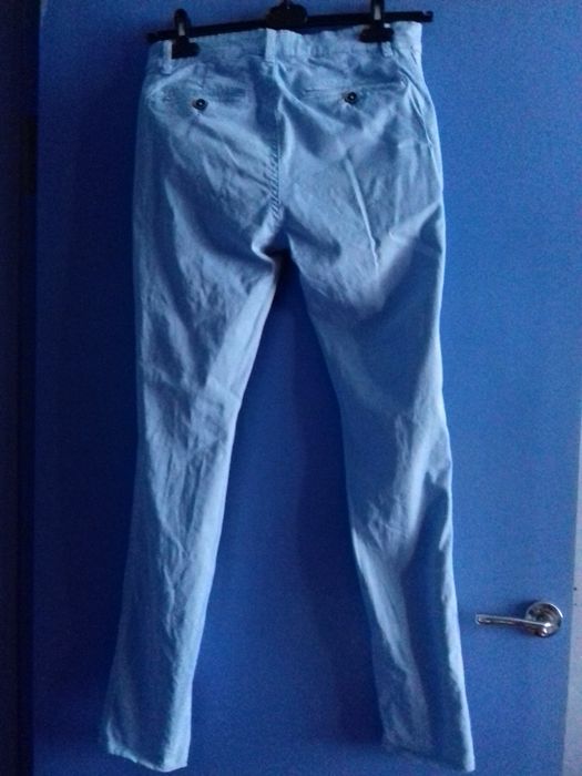 Чиносы брюки джинсы slim голубые 30 Пакистан отличное состояние джинси