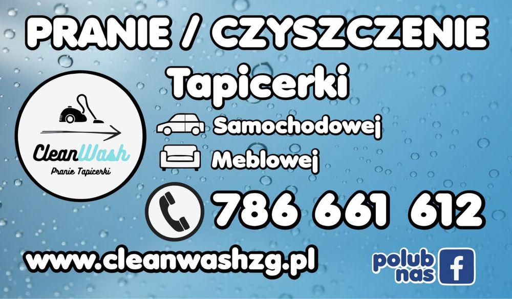 Pranie / Czyszczenie Tapicerki Meblowej Samochodowej