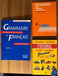 Livros Gramática e Dicionário Francês