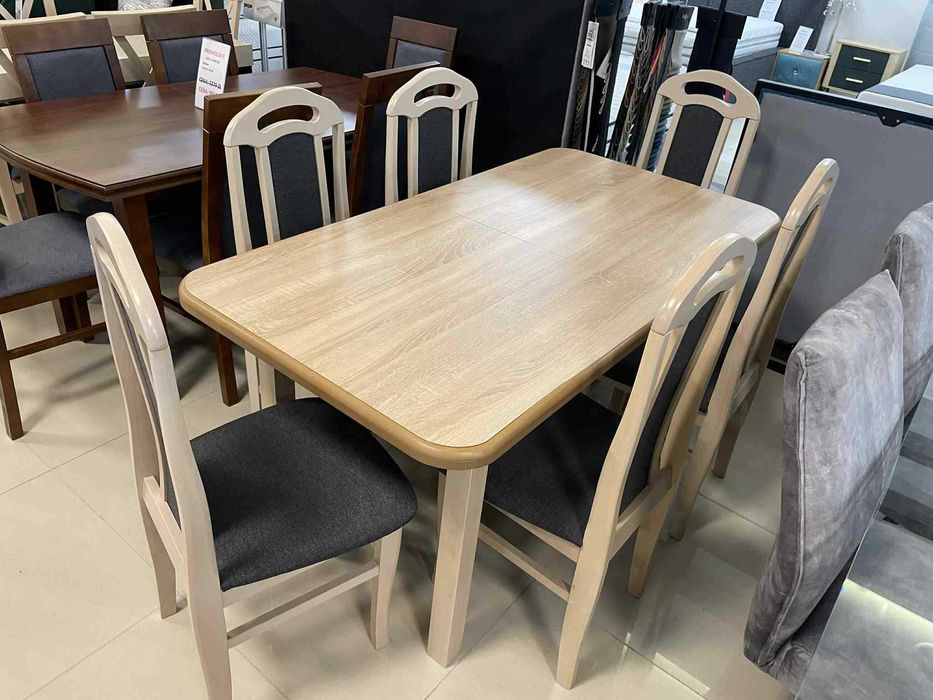 (98WN) Stół rozkładany + 6 krzeseł, okazja 999 zł