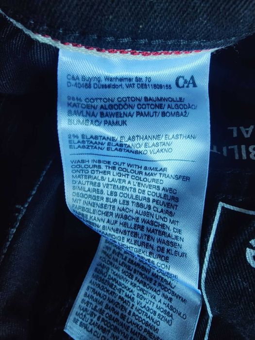 Джинсы The Straight by C&A Buying jeans Germany w38 stretch black.