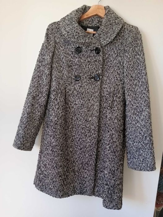 Casaco preto e branco