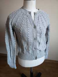 H&M sweter szary zapinany na guziki knit h 146 152 kardigan zara