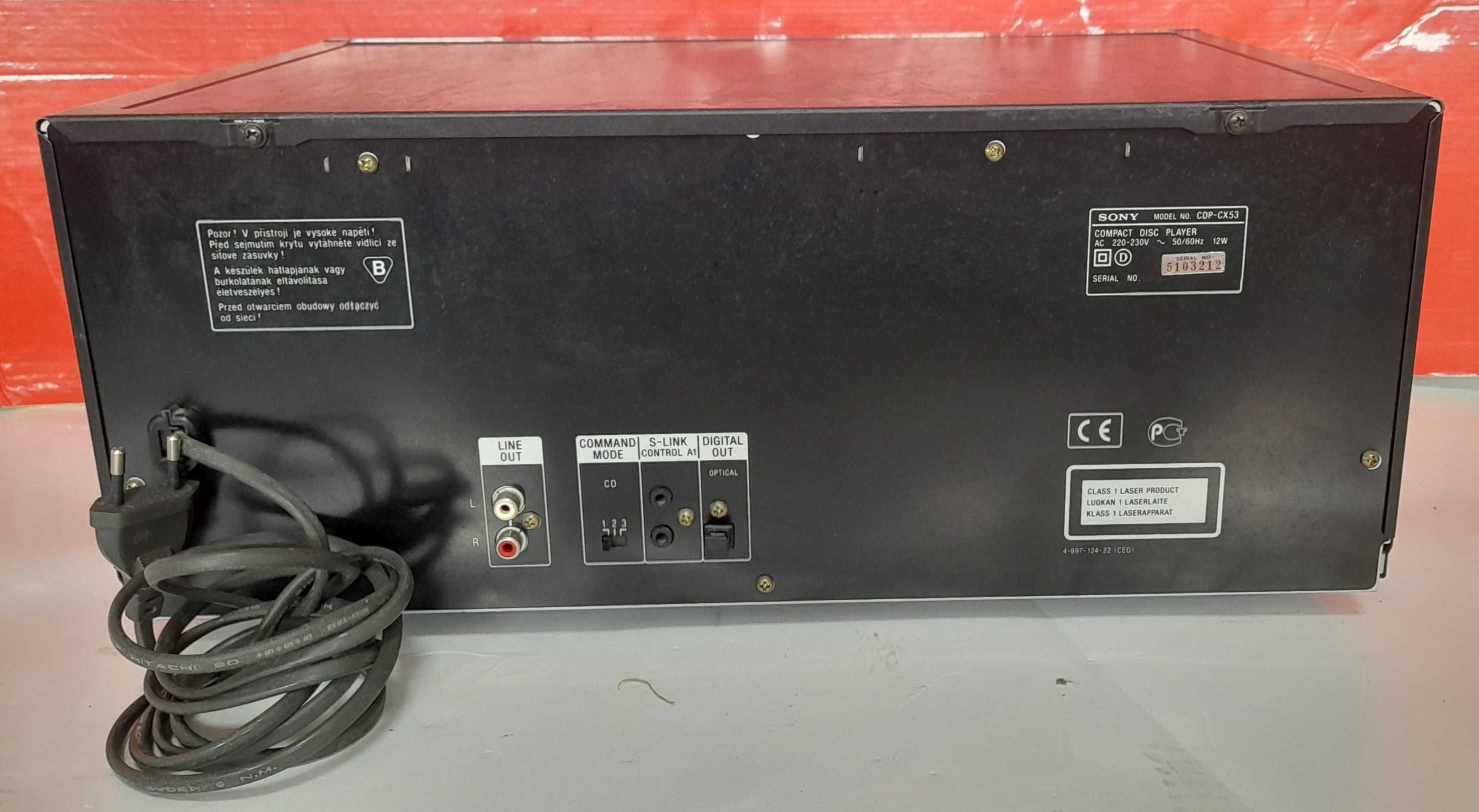 Compact Disc Player Sony mod. CDP-CX53 Max Storage 50+1 CD
