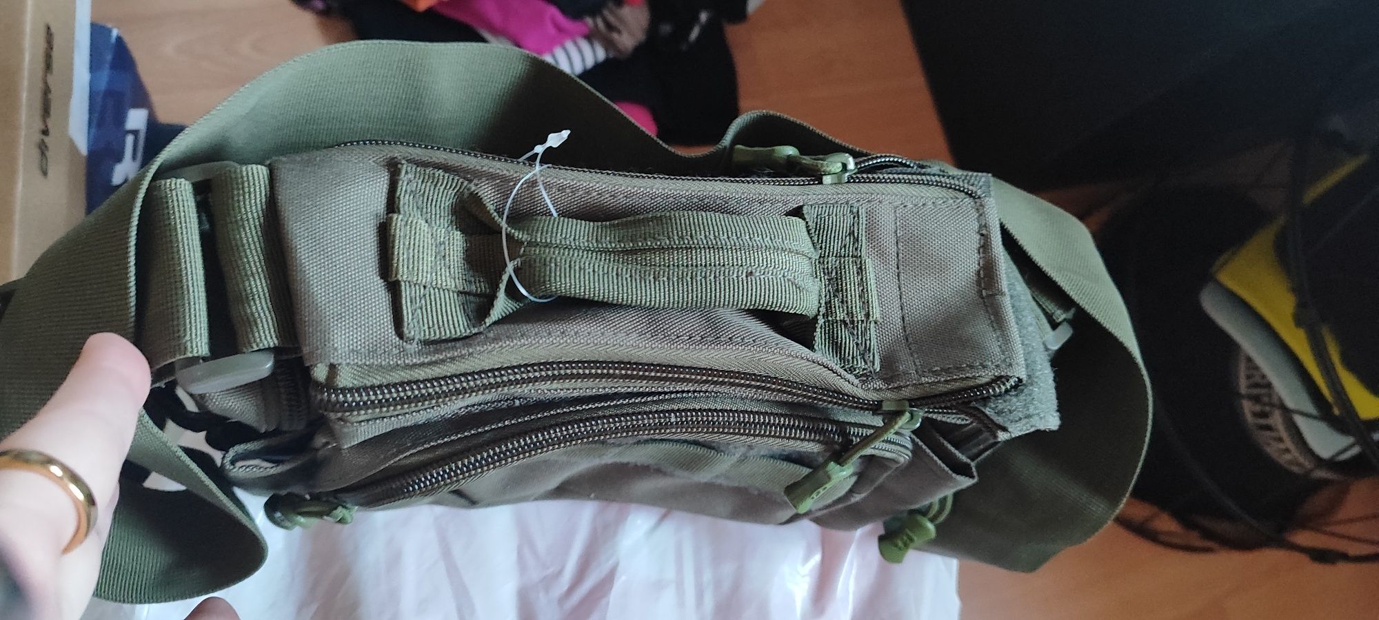 Hit torba męska militarna wojsko survival zielona  torebka przez ramię