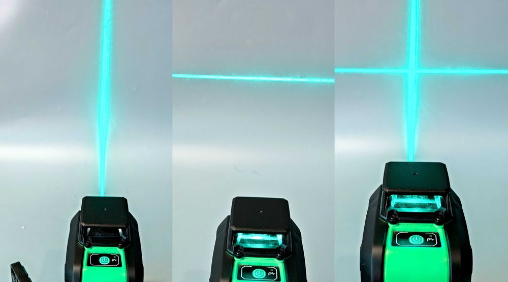 Laser Krzyżowy 360° Multilaser 1D zielony Dedra MC0905 30m IP54 Uchwyt