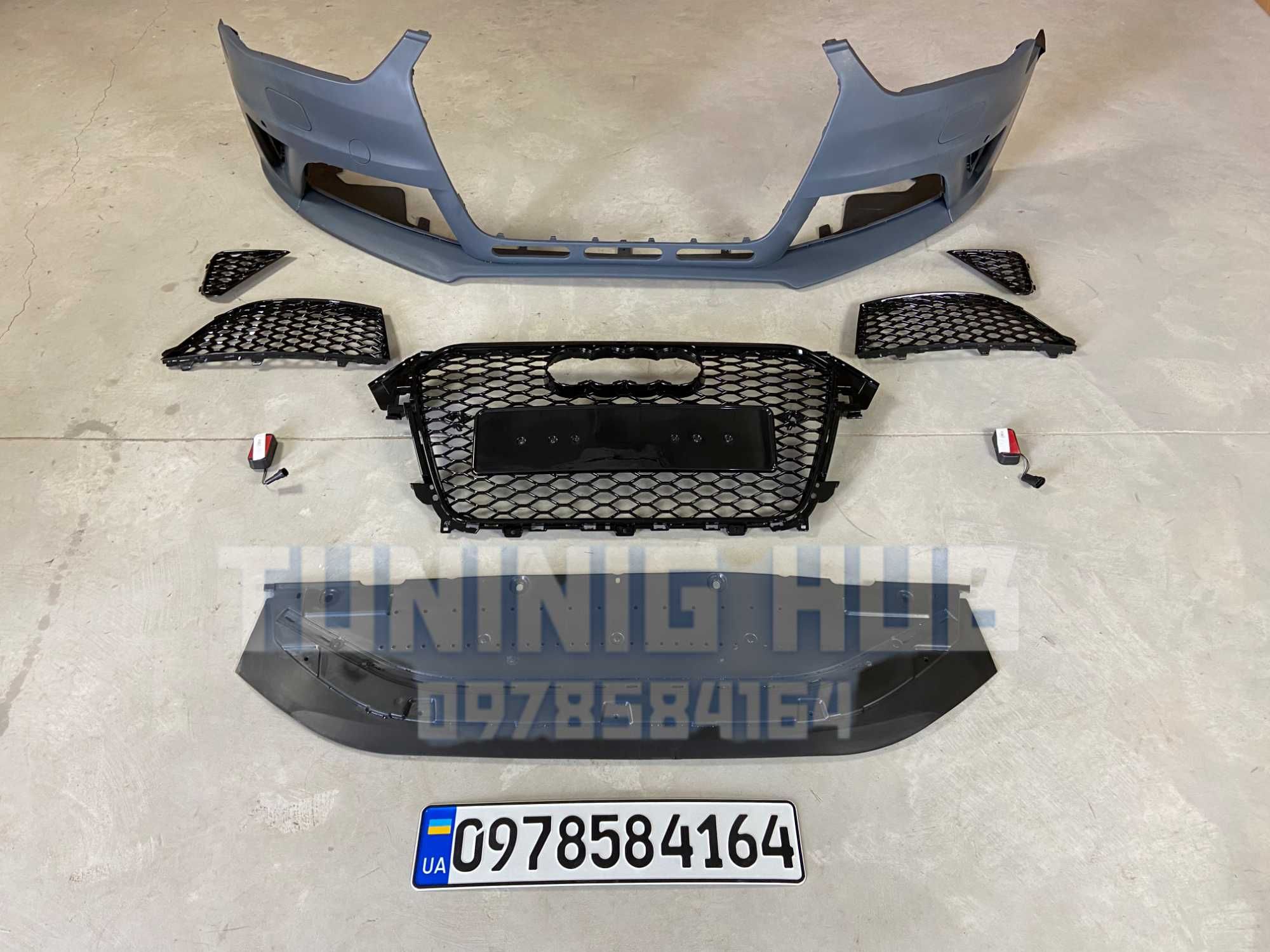 бампер Audi A4 B85 (2011-2015) передний решетка радиатора ауди а4 б8