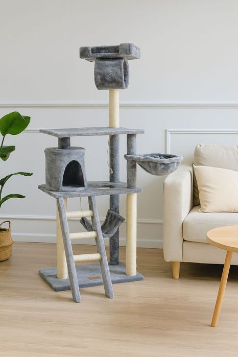 Duży Drapak Wieża XXL dla Kota – Domek, Legowisko i Hamak
