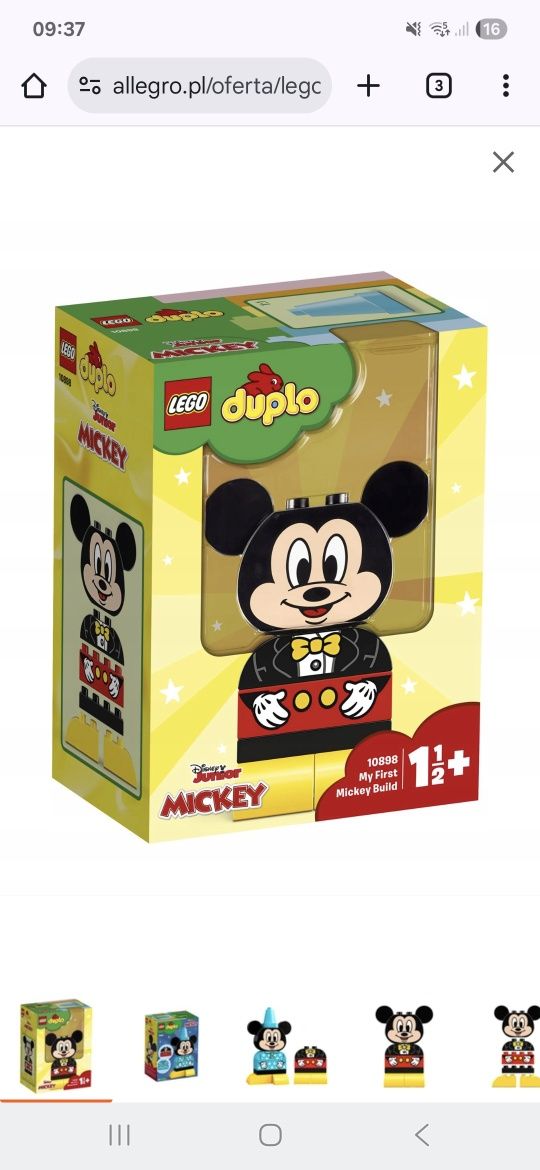 Lego 10898 myszka Mickey kompletny zestaw