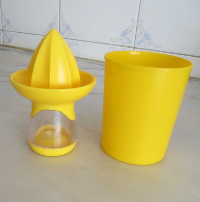 Copos 3D com palha, Caneca e Espremedor Citrinos de criança
