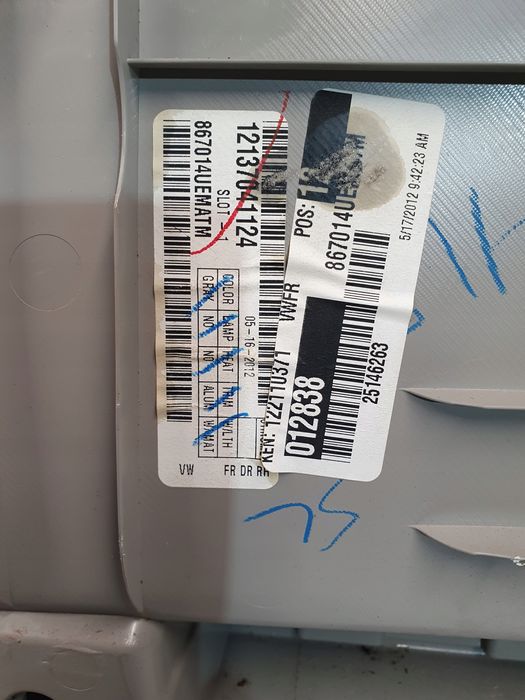 vw passat b7 usa 11-16 boczek tapicerka drzwi prawa przednia pasażera