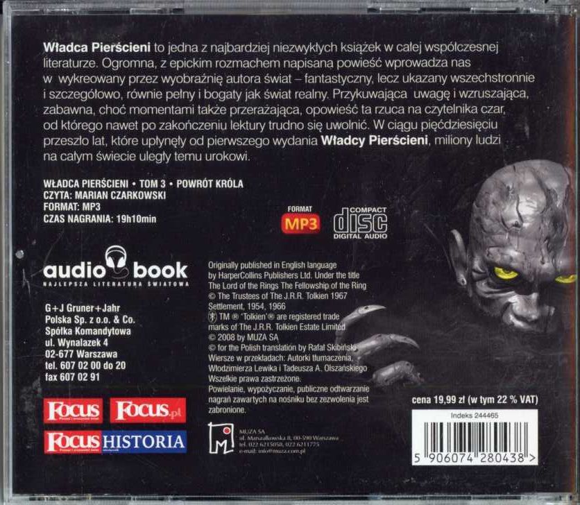 Audiobook Tolkien Władca Pierścieni - Powrót Króla