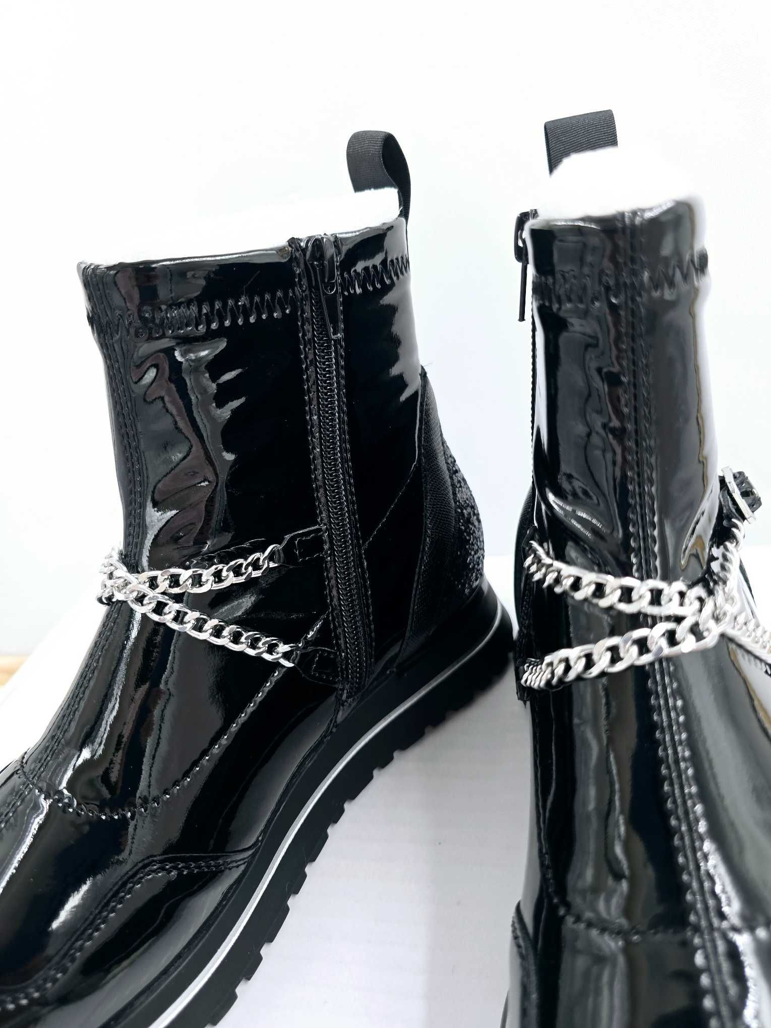 Botki damskie  lakierowane na zamek Kiss 637  Liu  Jo R.38 LI81W