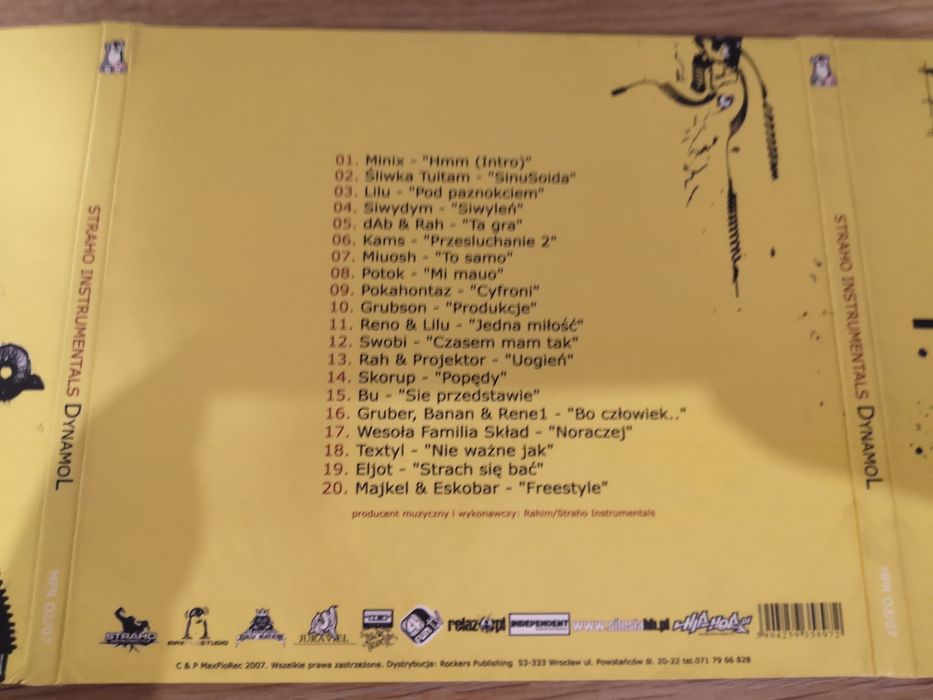 Opakowanie płyty CD Dynamol, Rahim STRAHO INSTRUMENTALS