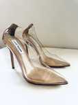 Szpilki Steve Madden transparentne, beżowe