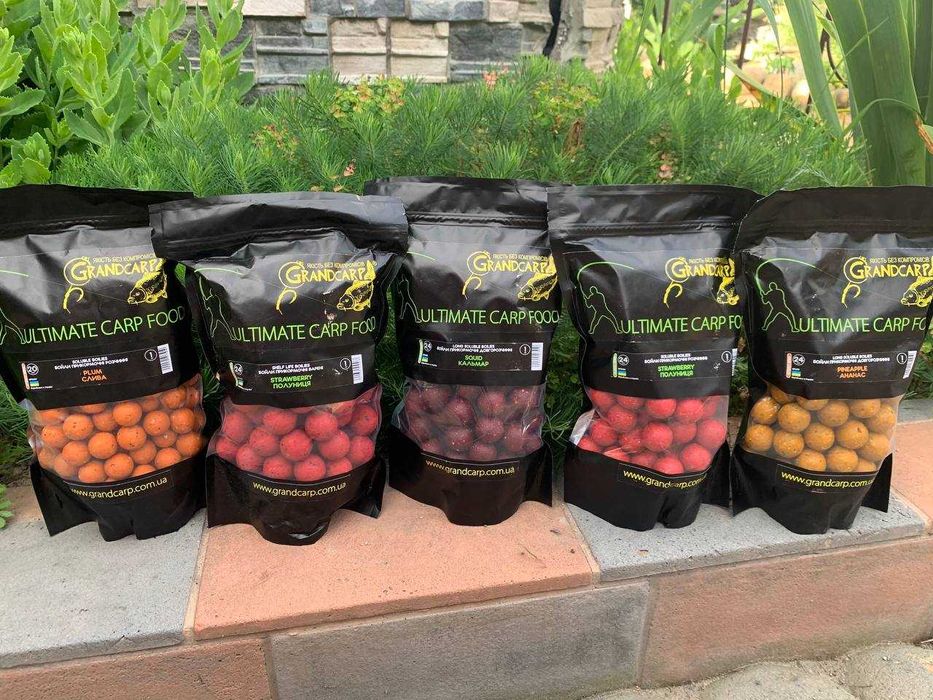 Бойли прикормочні варені, розчинні та довгорозчинні Ø20 мм; Ø24 мм