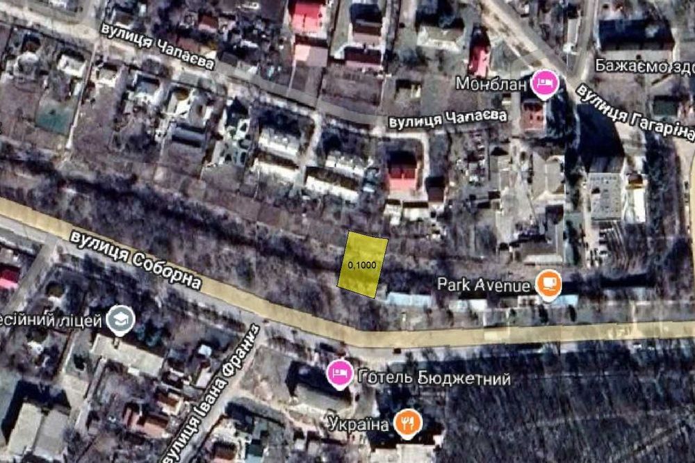 10 сот під громадську забудову вул. Соборна, м. Монастирище