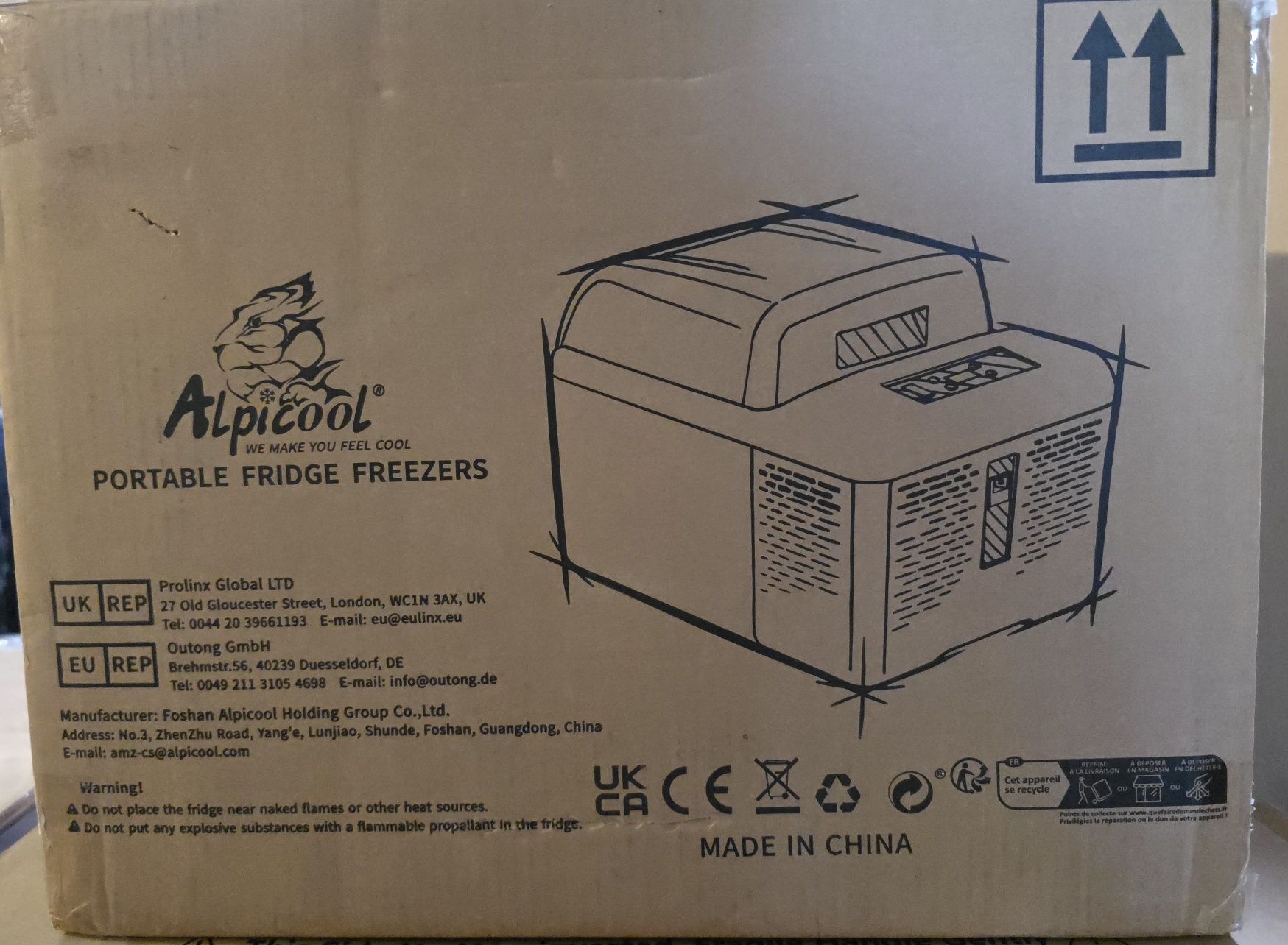 Alpicool C12PT lodówka podróżna 12 l, 12 V, mini lodówka, elektryczna