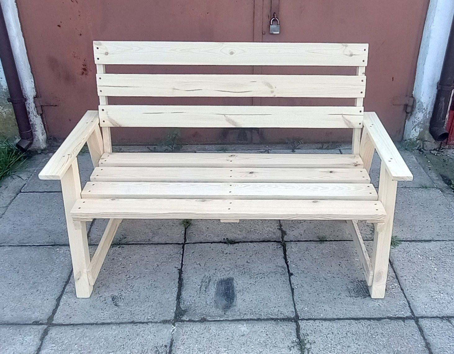 Ławka ogrodowa drewniana sosnowa 140cm