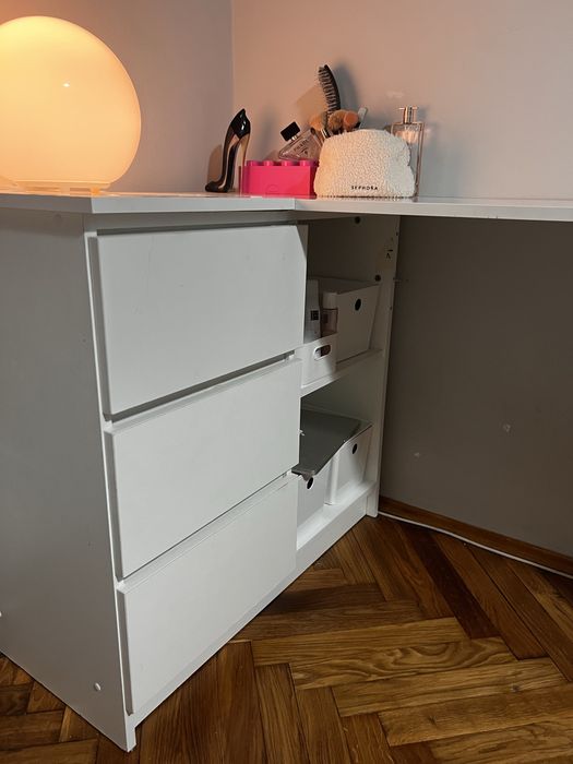 Biurko narożne białe