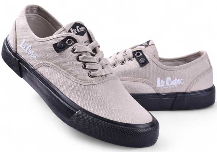 Buty Męskie Sportowe Lee Cooper Klasyczne Trampki beżowe -2149 r.44